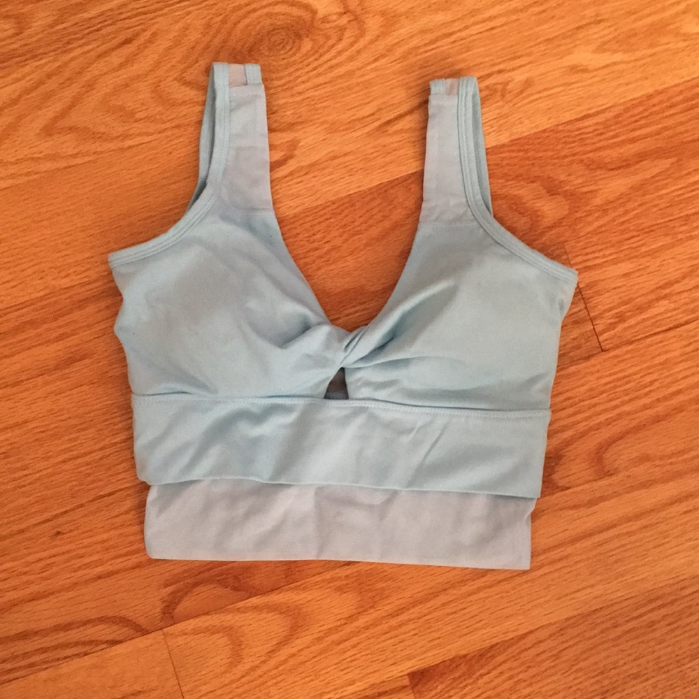 Capezio sports bra/crop top tank; built in pads